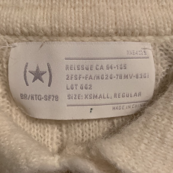RE ISSUE Women’s Wool and Alpaca Long Sleeve Quiet Luxury Sweater SZ XS Cream - Picture 8 of 13